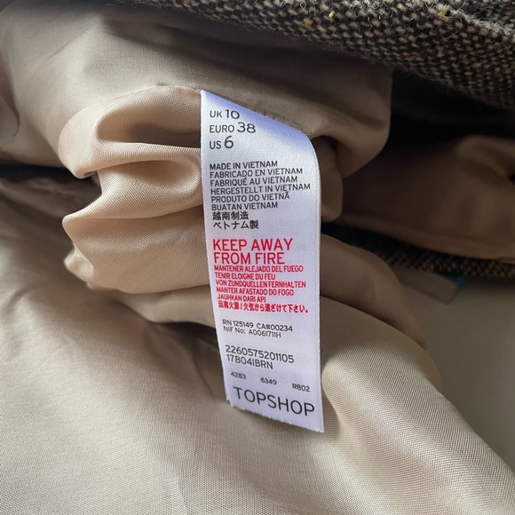 Topshop Tweed Blazer with Suede Elbow Patches - Picture 6 of 8